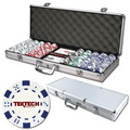 Poker chips set with aluminum chip case - 500 Dice chips